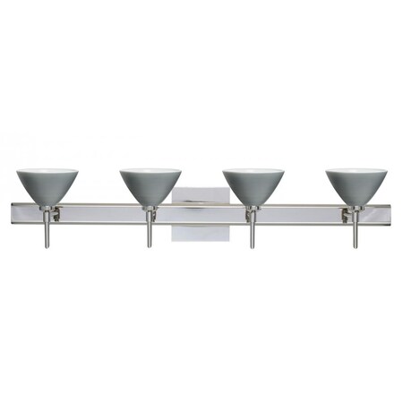 Besa Lighting Besa Wall With SQ Canopy Domi Chrome Titan 4x40W G9 4SW-1743TN-CR-SQ